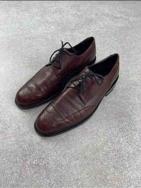 Gucci Men's Burgundy Leather Derby Oxfords